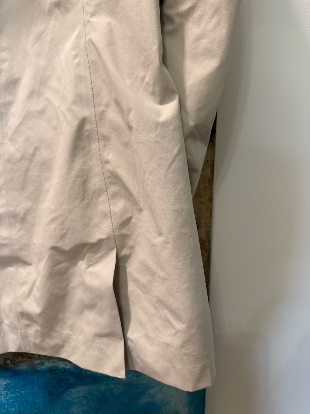 Arc'teryx Women's Hooded Raincoat in Light Beige - Picture 5 of 11